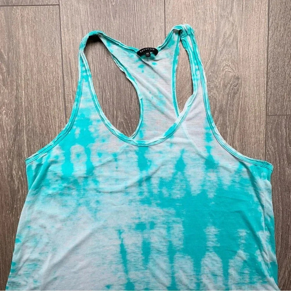 Aritzia Talula Tie Dye Tank Top Burnout Sleeveless Turquoise Green Size XS - Picture 3 of 11